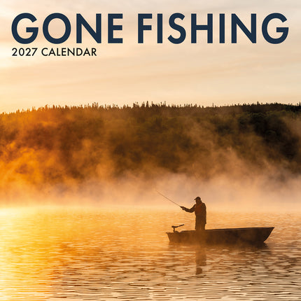 Gone Fishing 2027 Premium Square Wall Calendar cover