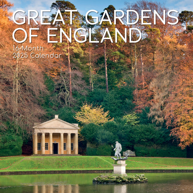 Great Gardens of England 2025 Square Wall Calendar 16Month New Year Planner Gift