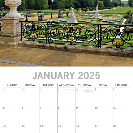 Great Gardens of England 2025 Square Wall Calendar 16Month New Year Planner Gift