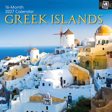 Greek Islands 2027 Premium Square Wall Calendar cover