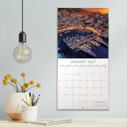 Greek Islands 2027 Premium Square Wall Calendar lifestyle image