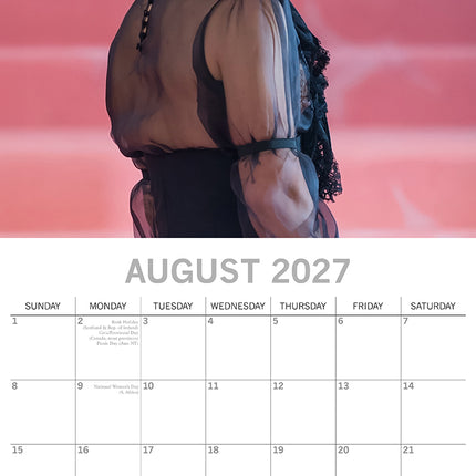 Harry Styles 2027 Premium Square Wall Calendar August sample page