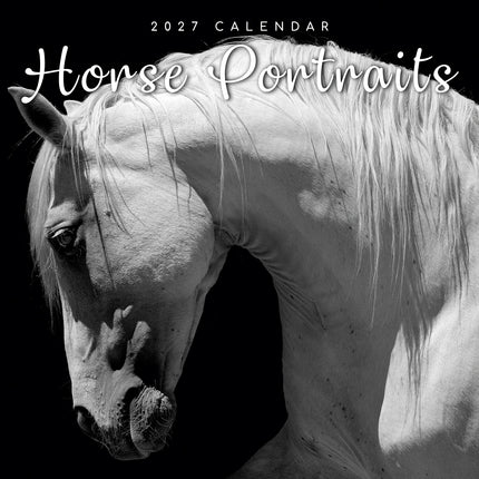 Horse Portraits 2027 Premium Square Wall Calendar cover