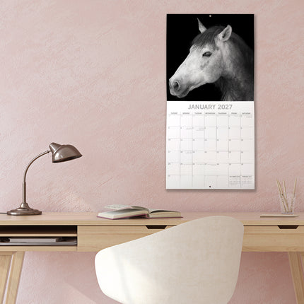 Horse Portraits 2027 Premium Square Wall Calendar lifestyle image