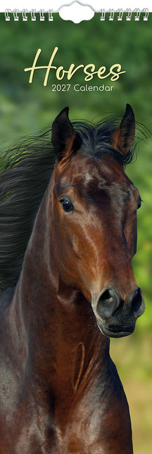 Horses 2027 Premium Slim Wall Calendar cover