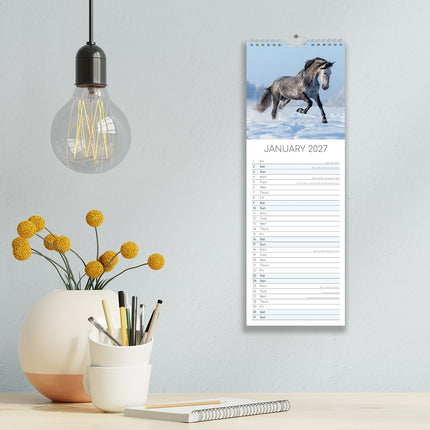 Horses 2027 Premium Slim Wall Calendar lifestyle image