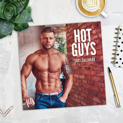 Hot Guys 2027 square wall calendar - image detail