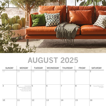 House Plants - 2025 Square Wall Calendar Floral 16 Months Premium Planner Gift