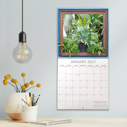 House Plants 2027 Premium Square Wall Calendar lifestyle image