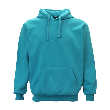 Adult Unisex Men's Basic Plain Hoodie Pullover Sweater Sweatshirt Jumper - Teal