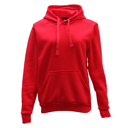 Adult Unisex Men's Basic Plain Hoodie Pullover Sweater Sweatshirt Jumper - Red