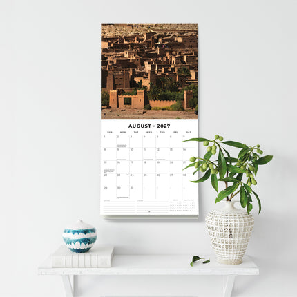 Iconic Movie Locations 2027 square wall calendar - wall display