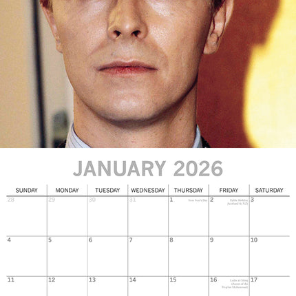 David Bowie - 2026 Square Wall Calendar 16 Month Planner Christmas New Year Gift