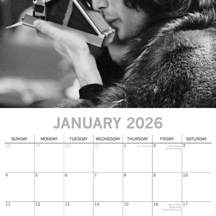 Freddie Mercury - 2026 Square Wall Calendar 16 Months Planner Xmas New Year Gift