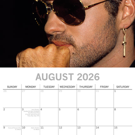 George Michael - 2026 Square Wall Calendar 16 Months Planner Xmas New Year Gift
