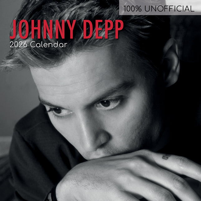 Johnny Depp - 2026 Square Wall Calendar 16 Month Planner Christmas New Year Gift