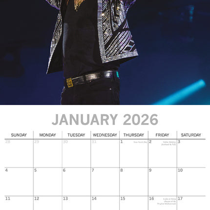 Robbie Williams - 2026 Square Wall Calendar 16 Months Planner Xmas New Year Gift