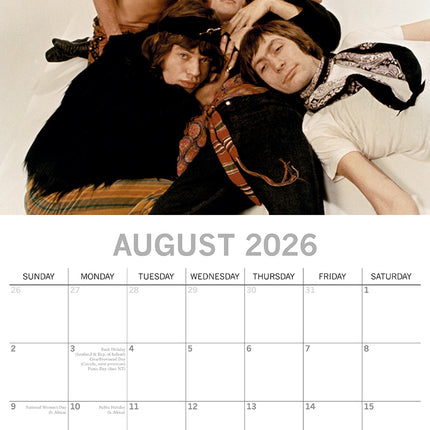 Rolling Stones - 2026 Square Wall Calendar 16 Months Planner Xmas New Year Gift