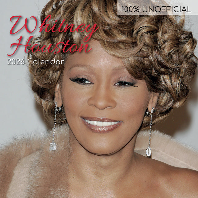 Whitney Houston - 2026 Square Wall Calendar 16 Months Planner Xmas New Year Gift