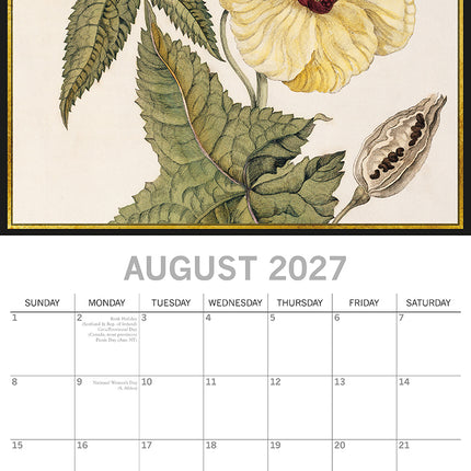 Insects 2027 Premium Square Wall Calendar August sample page