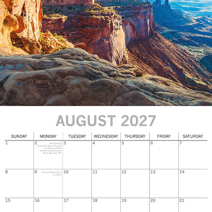 Inspiration 2027 Premium Square Wall Calendar August sample page