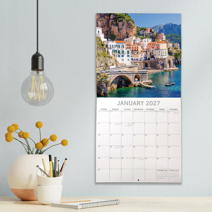 Italy 2027 Premium Square Wall Calendar lifestyle image