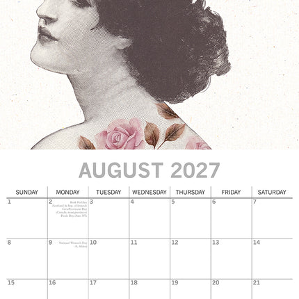 Just Joe King 2027 Premium Square Wall Calendar August sample page
