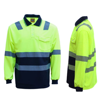 hi-vis-long-sleeve-workwear-shirt-w-reflective-tape-cool-dry-safety-polo-2-tone