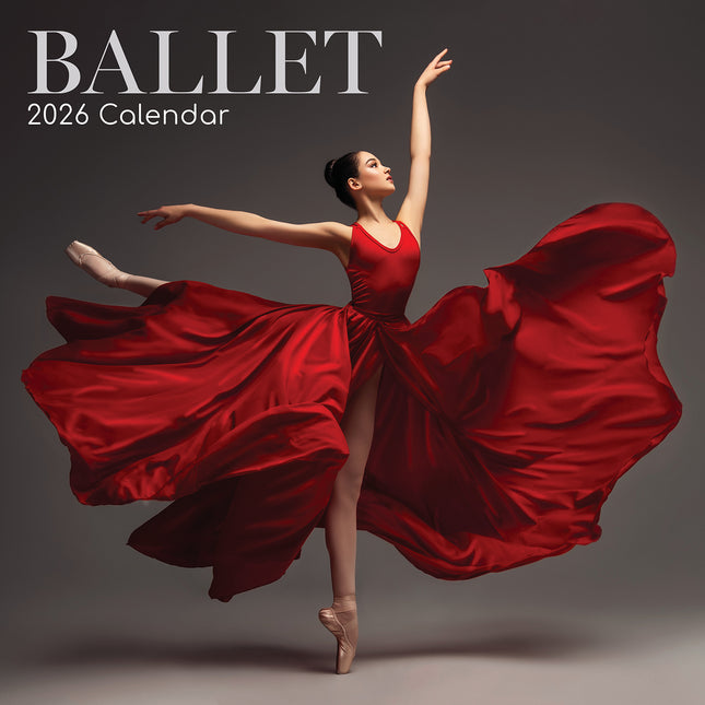 Ballet - 2026 Square Wall Calendar 16 Month Home Planner Christmas New Year Gift