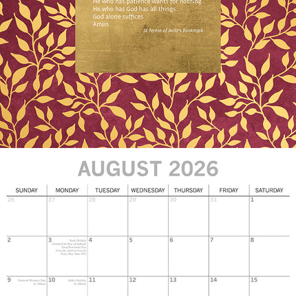 Beloved Prayers - 2026 Square Wall Calendar 16 Months Planner Xmas New Year Gift