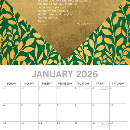 Beloved Prayers - 2026 Square Wall Calendar 16 Months Planner Xmas New Year Gift