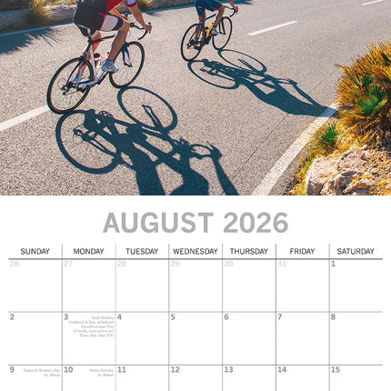 Cycling 2026 Square Wall Calendar 16 Months Home Planner Christmas New Year Gift