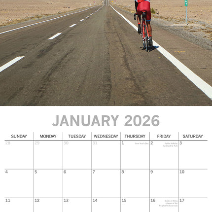 Cycling 2026 Square Wall Calendar 16 Months Home Planner Christmas New Year Gift