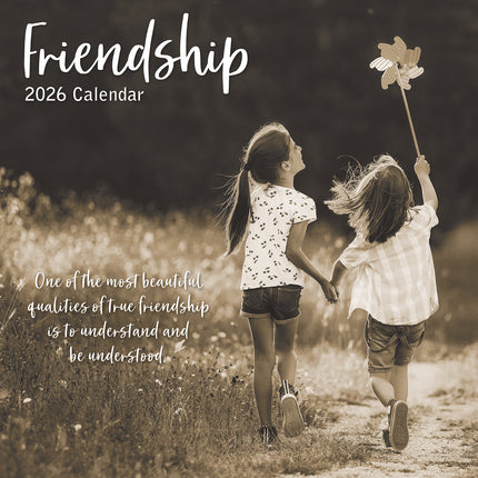 Friendship - 2026 Square Wall Calendar 16 Months Planner Christmas New Year Gift