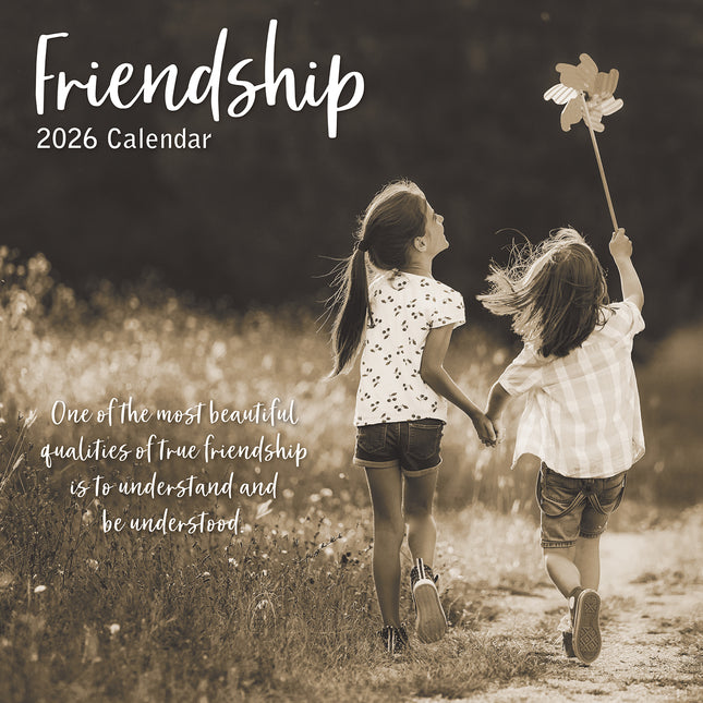 Friendship - 2026 Square Wall Calendar 16 Months Planner Christmas New Year Gift