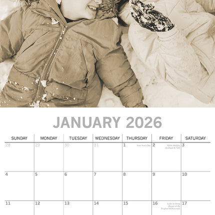 Friendship - 2026 Square Wall Calendar 16 Months Planner Christmas New Year Gift