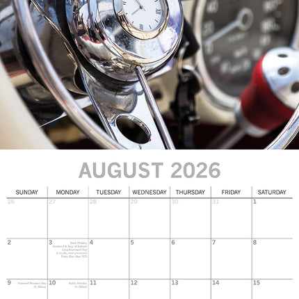 Retro - 2026 Square Wall Calendar 16 Months Home Planner Christmas New Year Gift