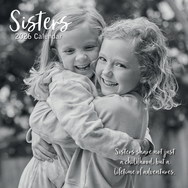 Sisters 2026 Square Wall Calendar 16 Months Home Planner Christmas New Year Gift