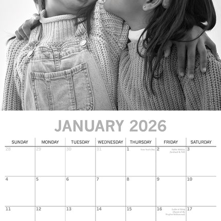 Sisters 2026 Square Wall Calendar 16 Months Home Planner Christmas New Year Gift
