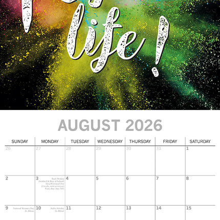 Today is going to be Awesome - 2026 Square Wall Calendar 16 Months Planner Gift