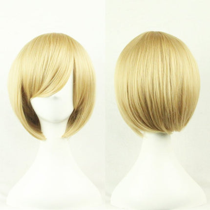 Womens Short 30cm Straight Synthetic BOB Wigs w Side Bangs Cosplay Costume Party - Zmart Australia