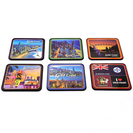 6pcs Australian Souvenirs Wooden Coasters w Gift Box Drink Beer Holder Place Mat - Zmart Australia