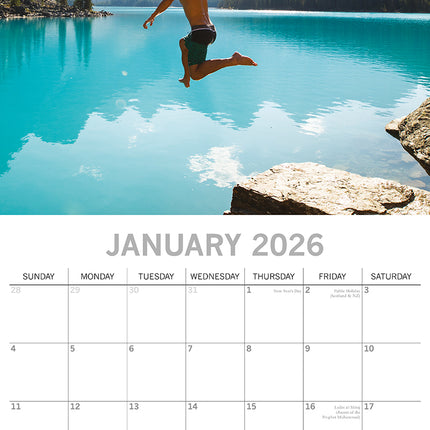Carpe Diem - 2026 Square Wall Calendar 16 Months Planner Christmas New Year Gift