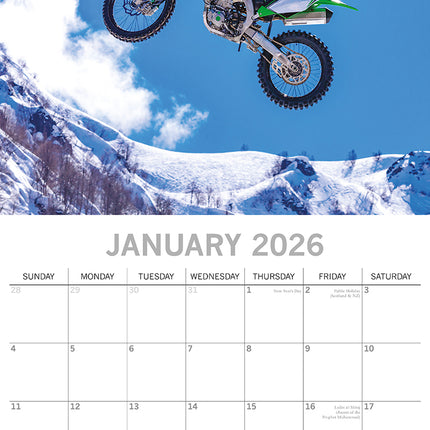 Motivation - 2026 Square Wall Calendar 16 Months Planner Christmas New Year Gift