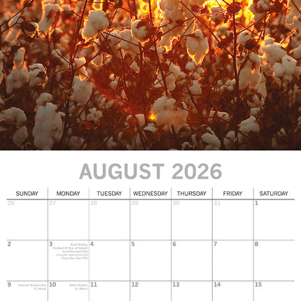 Tranquility - 2026 Square Wall Calendar 16 Month Planner Christmas New Year Gift