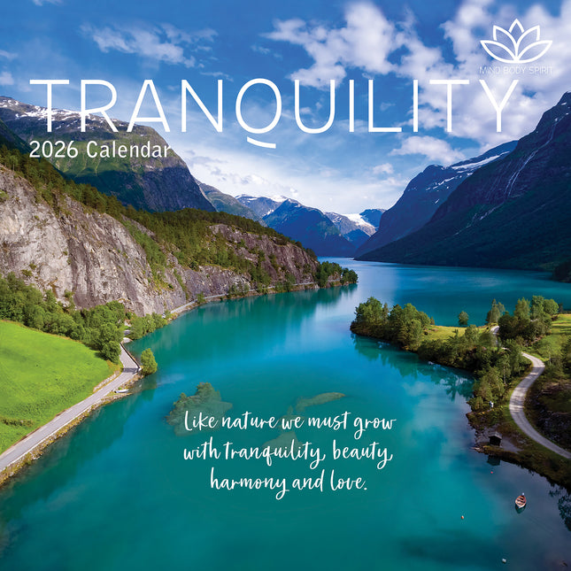 Tranquility - 2026 Square Wall Calendar 16 Month Planner Christmas New Year Gift