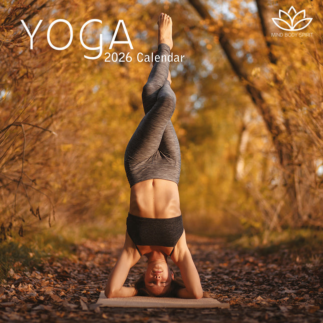 Yoga - 2026 Square Wall Calendar 16 Months Home Planner Christmas New Year Gift