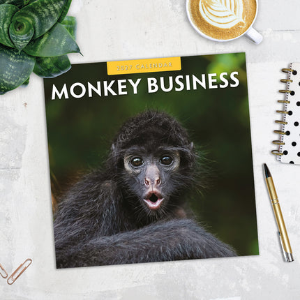 Monkey Business 2027 square wall calendar - image detail