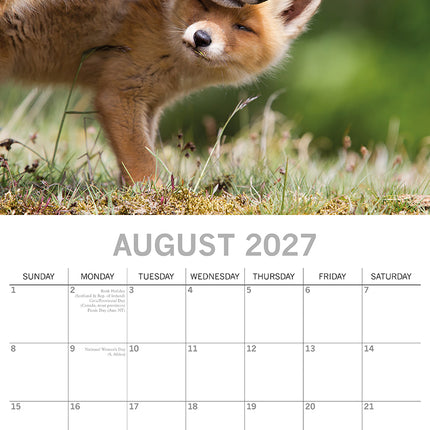 Mother's Love 2027 Premium Square Wall Calendar August sample page