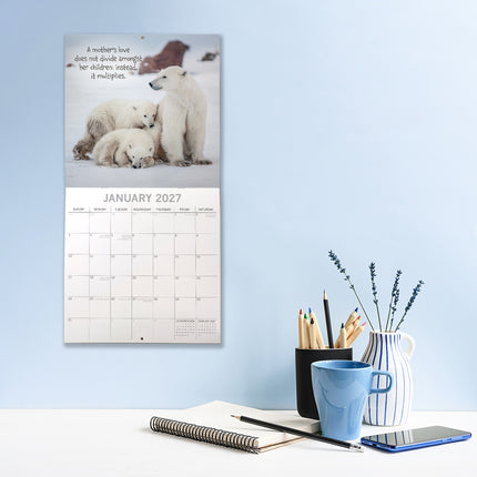Mother's Love 2027 Premium Square Wall Calendar lifestyle image